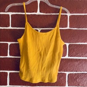 Yellow spaghetti strap top